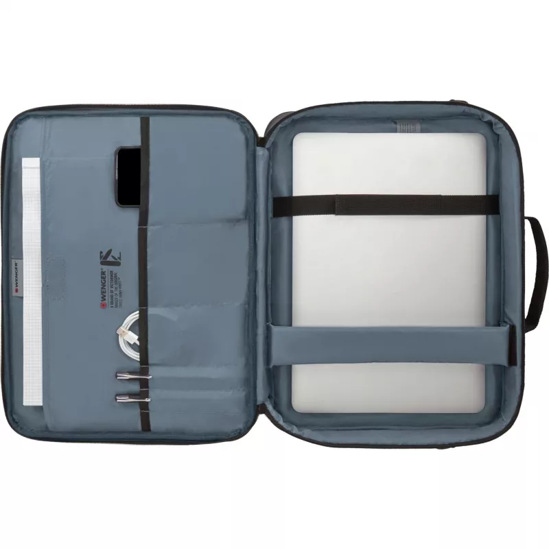 Laptop case Wenger BQ 16 Clamshell — water-resistant black sleeve for 16 inch laptops, durable protective cover