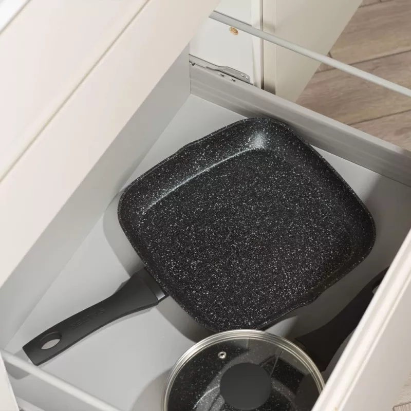Griddle Pan Salter BW10702BRMFOB 28 cm Megastone with Thermo Collar