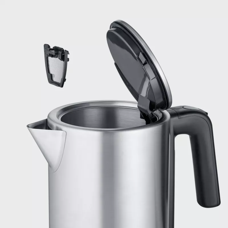 Electric kettle SEVERIN WK 3449 — 1.7 L, 2400 W, stainless steel/plastic, black-silver