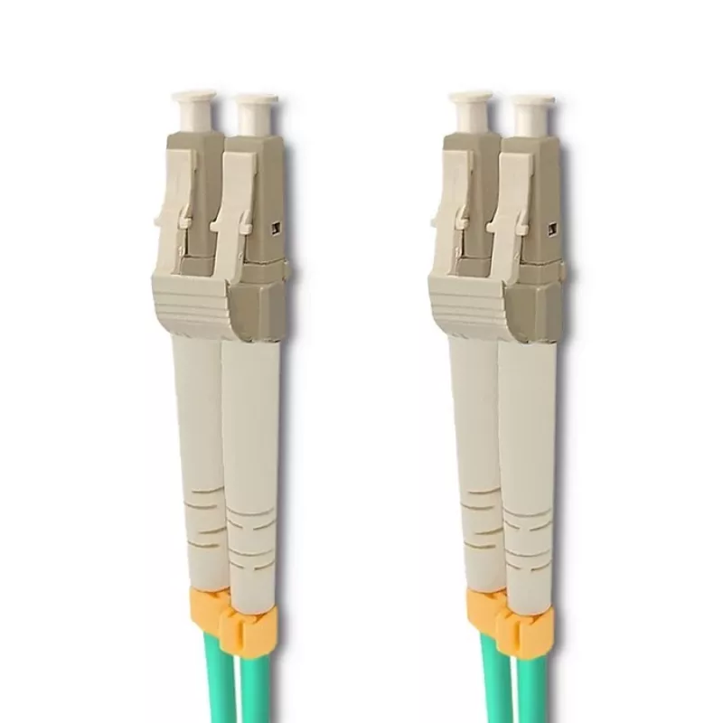 Qoltec - patch cable - LC/UPC Multimode (M) Pour LC/UPC Multimode (M) - 1 M - fibre optic - Duplex - 50 / 125 Microns - OM3 - halogen-free