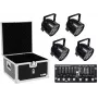 LED PAR-56 lighting set EUROLITE 20000411 — 4x HCL PAR-56 lamps with flight case and controller