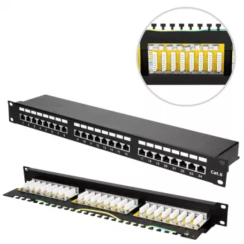 Extralink CAT6 STP V2 | Patchpanel | 24 Ports