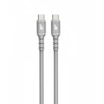 USB C - USB C cable 1 m. silicone grey