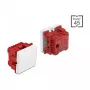 Pushbutton switch DELOCK Easy 45 2P 250V 10A White, 45×45×37 mm