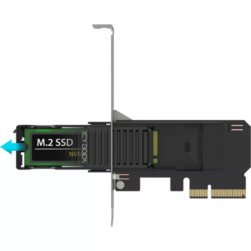 ICY DOCK MB305M4P-B Removable M.2 NVMe SSD to PCIe 4.0 x4 Adapter Card