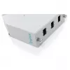 DIN rail fiber optic splice distributor DIGITUS DN-96894 — angled, 6 SC SX / LC DX, aluminium, grey