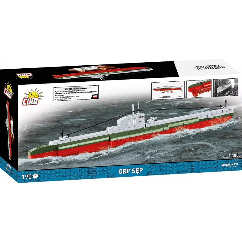 Plastic Model Kit Cobi Polish Submarine ORP Sep 1:300 Scale (COBI-4856)