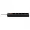 Power extension SAVIO LZ-16 — 1.8 m cable, 5 AC outlets, indoor, 210–250 V, 50 Hz, 2500 W, black