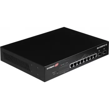 Edimax Pro GS-5208PLG V2 - V2 - Switch - Smart - 8 x 10/100/1000 (PoE+) + 2 x 1000Base-X SFP - rack-mountable - PoE+ (160 W)