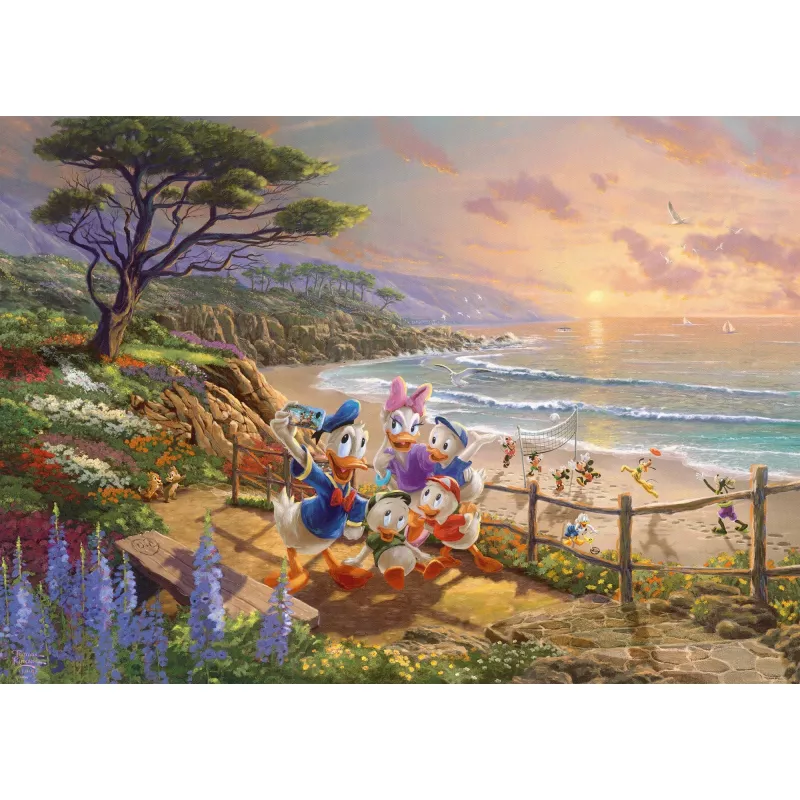 Thomas Kinkade Studios: Disney - Donald and Daisy A Duck Day Afternoon, Puzzle 1000 Pieces