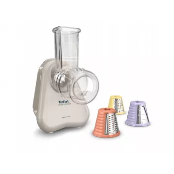 Electric vegetable shredder Tefal Fresh Express DN853BE0 — 150 W, 3 interchangeable nozzles, 1 speed, cream