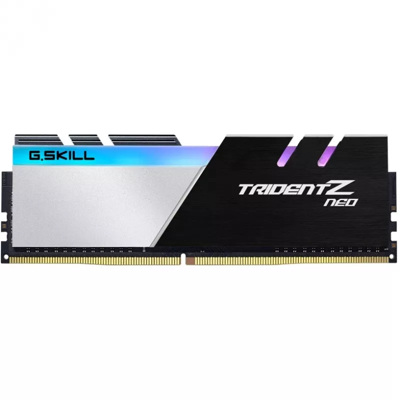 DIMM 32 GB DDR4-3200 (2x 16 GB) Dual-Kit, Arbeitsspeicher schwarz/weiß, F4-3200C16D-32GTZN, Trident Z Neo, INTEL XMP