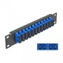 Fiber Optic Patch Panel DeLOCK 10 inch 12 Port SC Duplex blue 1U black