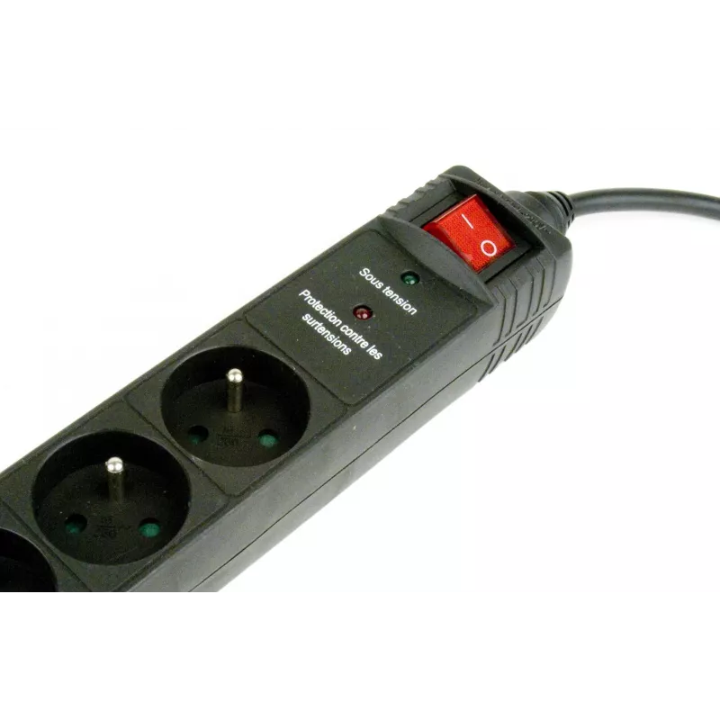 Gembird SPF5-C-10 Surge Protector Black 5 AC Outlet(s) 250 V 3 M