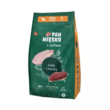 Dry dog food Pan Miesko Turkey & Duck 9 kg, Adult, Protein 30%, Fat 20%, Gluten- and Soy-Free