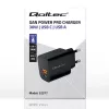 Power adapter QOLTEC 52377 GaN 30W output 5–20V for portable devices