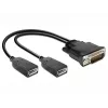 Video Cable Adapter DeLOCK 65354 DMS to 2 x DisplayPort Black