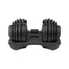 Adjustable cast iron dumbbell Rebel RBA-2303 — up to 24 kg, black, single-piece