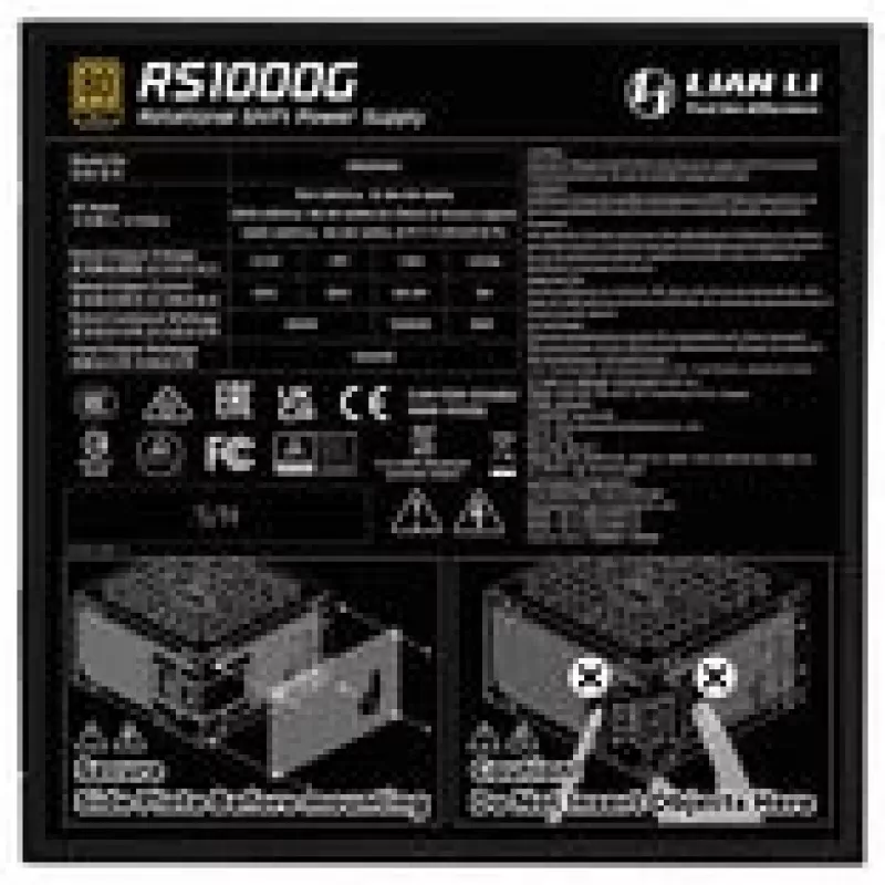 Power supply Lian Li RS Series ATX 3.1 modular 80 PLUS Gold 1000W