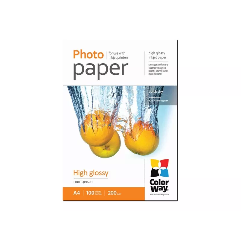 Photo Paper Gloss Colorway PG200100A4 A4 White