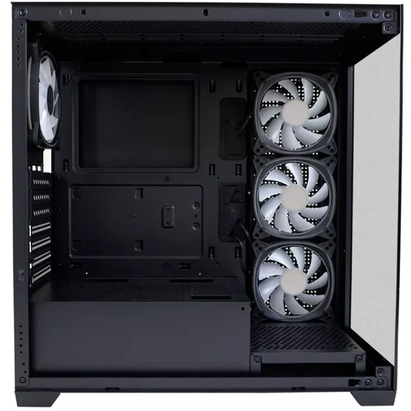 LC-Power Enclosure MidiTower 715B black USB3.2/Audio o.Power Supply SEAMLESS_X (LC-715B-ON)