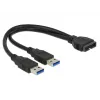 USB Cable DeLOCK 0.25m USB3.0/2xUSB3.0 83910