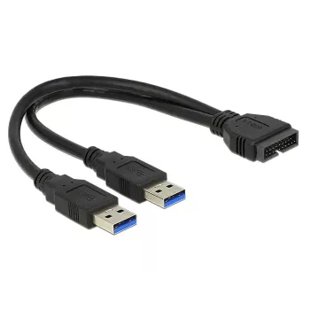 USB Cable DeLOCK 0.25m USB3.0/2xUSB3.0 83910