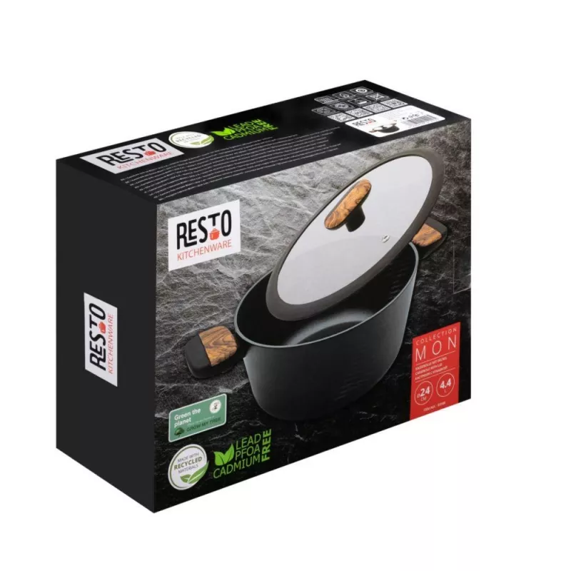 Casserole RESTO 93188 stovetop cooking pot, 24 cm, 4.4 L