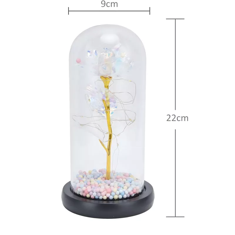 Eternal Rose in Glass Extralink Home, White LED Light