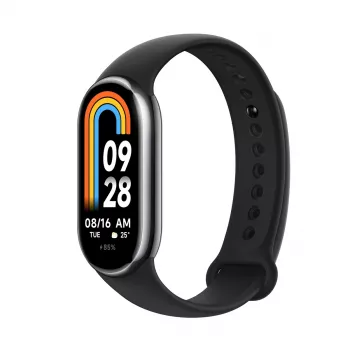 Xiaomi Smart Band 8 Black, Fitness Tracker, Bluetooth 5.1, 190mAh, 1.62, 5 ATM, Accelerometer, PPG Sensor, Gyroscope
