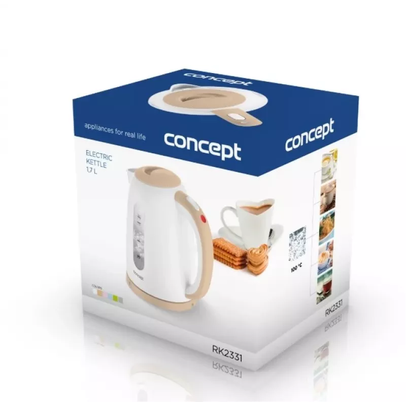 Electric kettle Concept Solution RK2331 — 1.7 L, 2200 W, beige/white