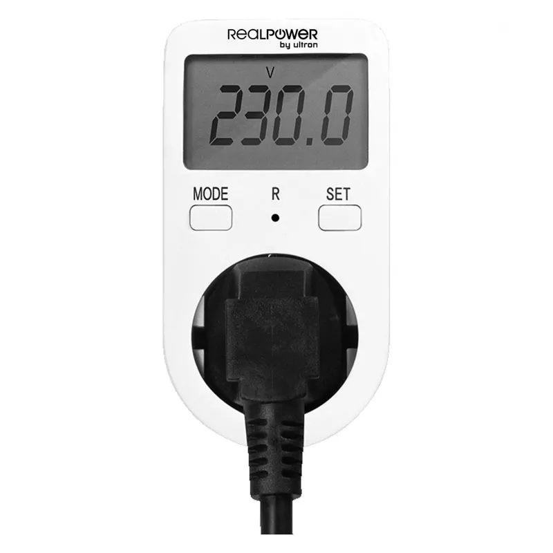 Energy cost meter AC RealPower EM-1 LCD display 16A