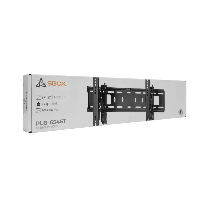 TV Mount SBOX PLB-6546T-2 for 37–80 inch screens, up to 75 kg, VESA up to 600x400