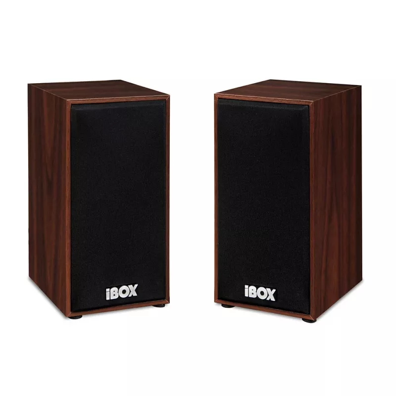 Loudspeaker IBOX IGLSP1 wired 2.0 tabletop speaker 10 W Cherry