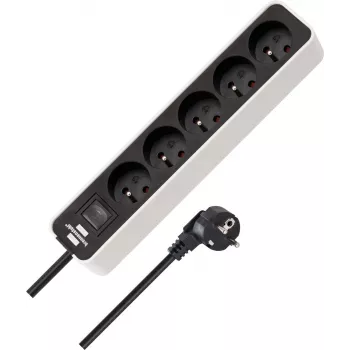 Power Extension Brennenstuhl 1153254520 5m 5 AC Outlets Indoor Black White