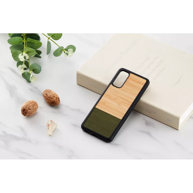 Phone case man and wood Galaxy S20 bamboo forest black — protective back cover for Samsung Galaxy S20