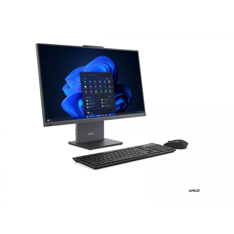All-in-One PC Lenovo ThinkCentre neo 55a 24 Gen 6 Touch 23.8 inch FHD, AMD Ryzen 5 220, 16GB RAM, 512GB SSD, AMD Radeon 740M, Windows 11 Pro, English keyboard, Luna Grey, 3Y Warranty