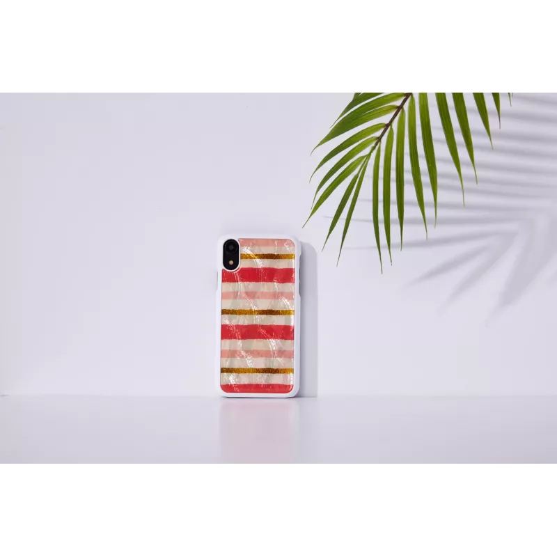 Protective smartphone case iKins for iPhone XR — Short Cake design, white