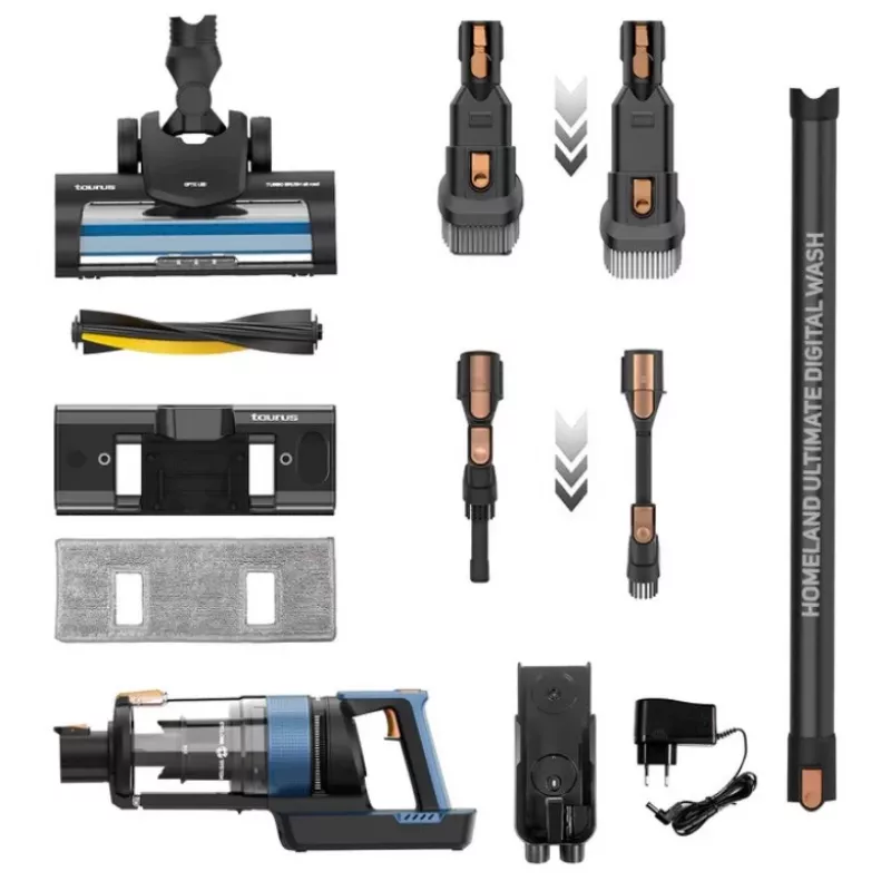 Cordless hoover with mop function Taurus Homeland Ultimate Digital Wash