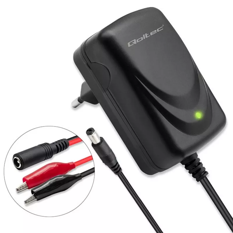 Battery charger QOLTEC Charger for AGM GEL STD 12V 1.5A