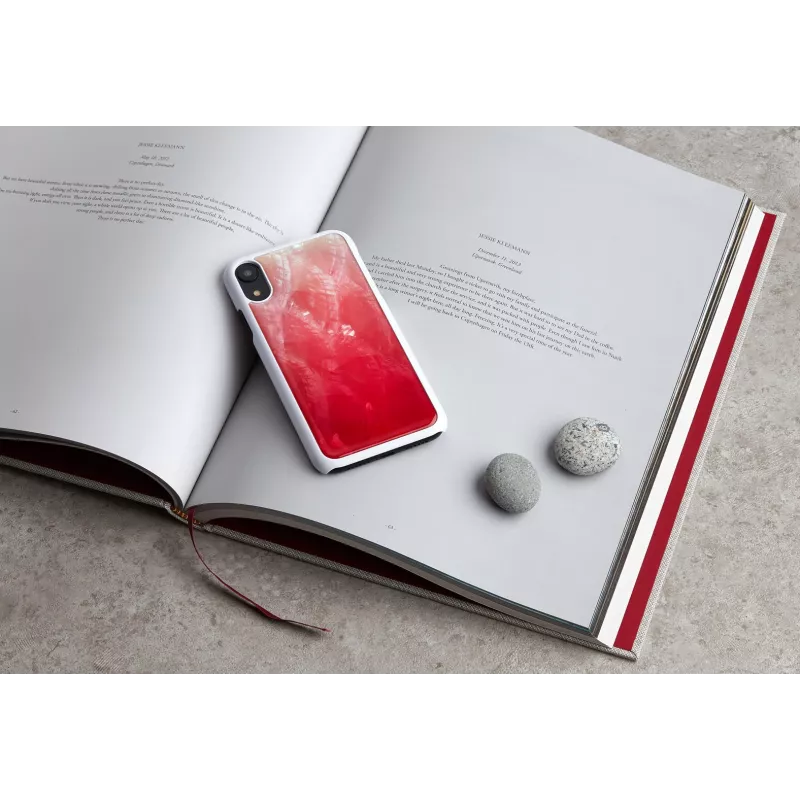 Smartphone case iKins for iPhone XR — pink lake and white color
