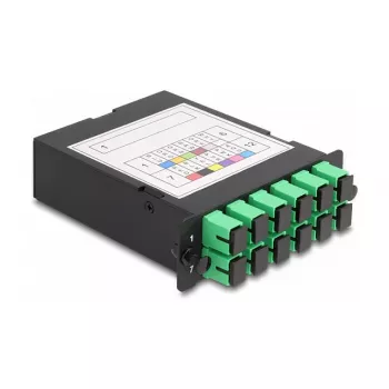 DeLOCK Fiber Optic HD Cassette MPO male to 12 x SC Simplex female 12 fibers Single-mode 9/125 µm