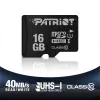 MicroSDHC memory card PATRIOT PSF16GMDC10 — 16 GB, Class 10, UHS-I (U1), 80 MB/s, black