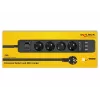 Power Extension DeLOCK 11209 1.5m 4 AC Outlets Indoor Black
