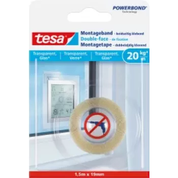 Mounting tape TESA 77740-00000 1.5 m Transparent 19 mm