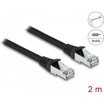 Network Cable DeLOCK RJ45 Cat.6A 2m Black