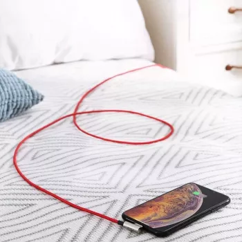 USB to Lightning Cable Aukey CB-AL01 Red — Nylon Braided, Lightning Connector for Apple Devices
