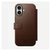 Folio phone case Nomad NM014209858 for Apple iPhone 17, 16 cm (6.3 inch), brown, 4 card pockets