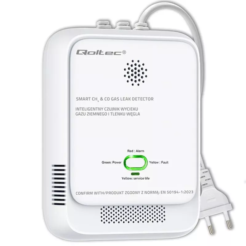 Gas leak and carbon monoxide detector LED