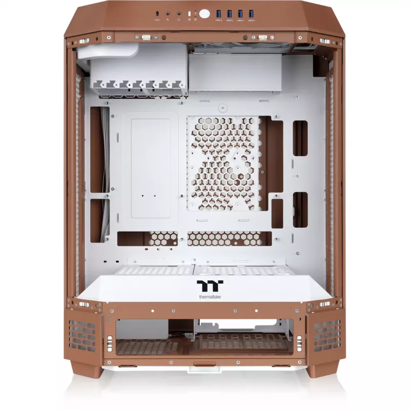 PC Case Thermaltake The Tower 600 Midi Tower Mocha — ATX/Micro-ATX/Mini-ITX, Tempered Glass, 1x3.5 inch + 2x2.5 inch, 4x USB 3.2